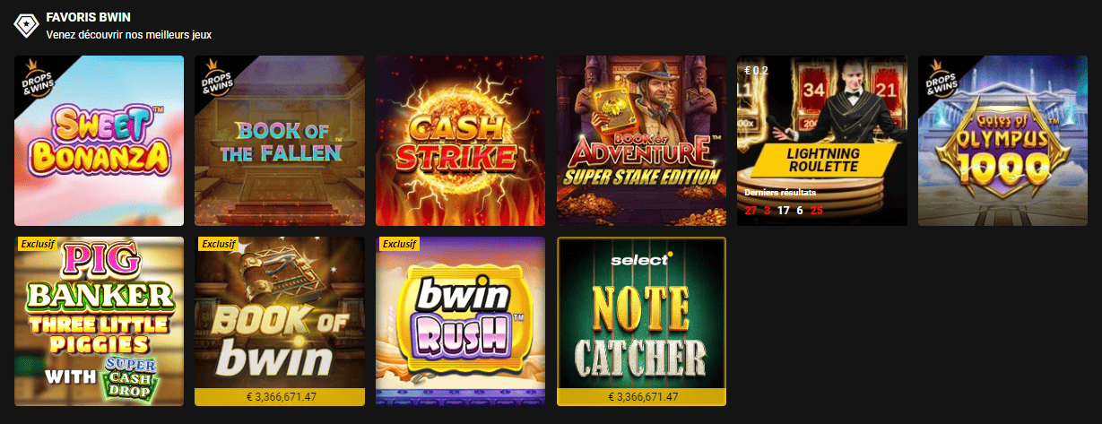 Jeux au B-WIN Casino Connexion à BWin Casino Online et Jouez Jeux d'Argent pour le Plaisir