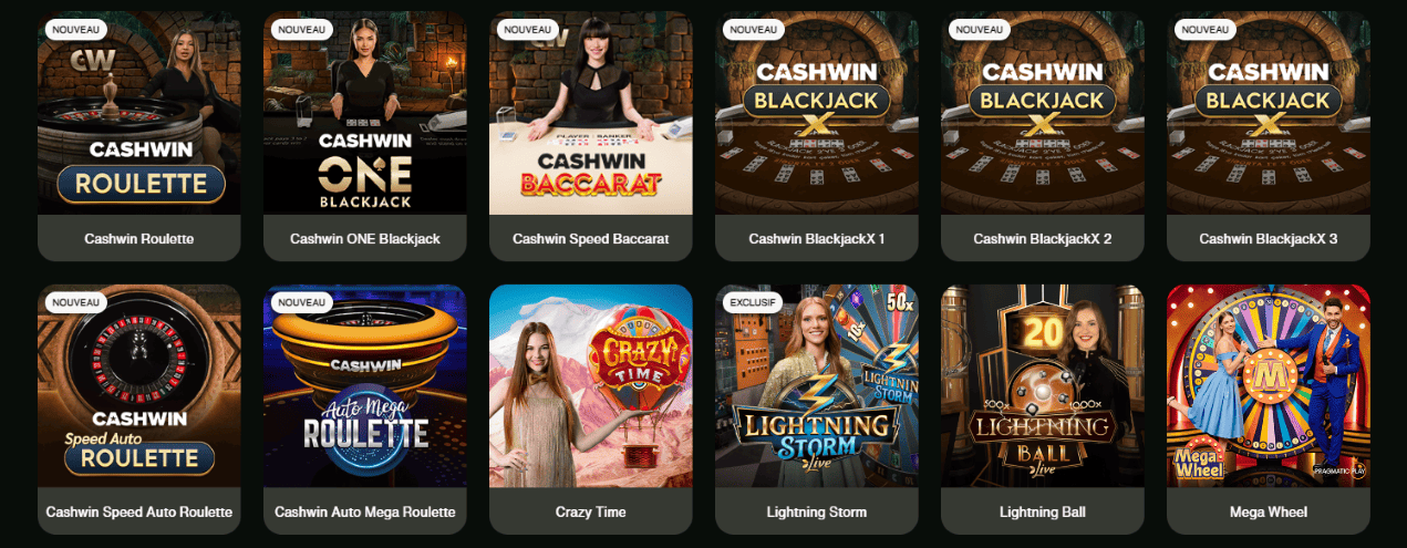 Live Jeux au CashWin Casino Avis de Win-Cash avec Live Casino Jeux 2025