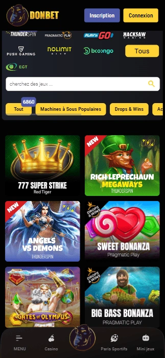 Jeux sur DONBET Le Plus Populaire Jeux en Casino BetDon pour les Joueurs Français