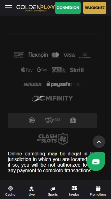 Méthodes de Paiement en GoldenPlay Golden Play France Presente les Top Paiements Méthodes pour Francophones